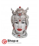 Caltagirone ceramic moor's head - Woman h 30 cm