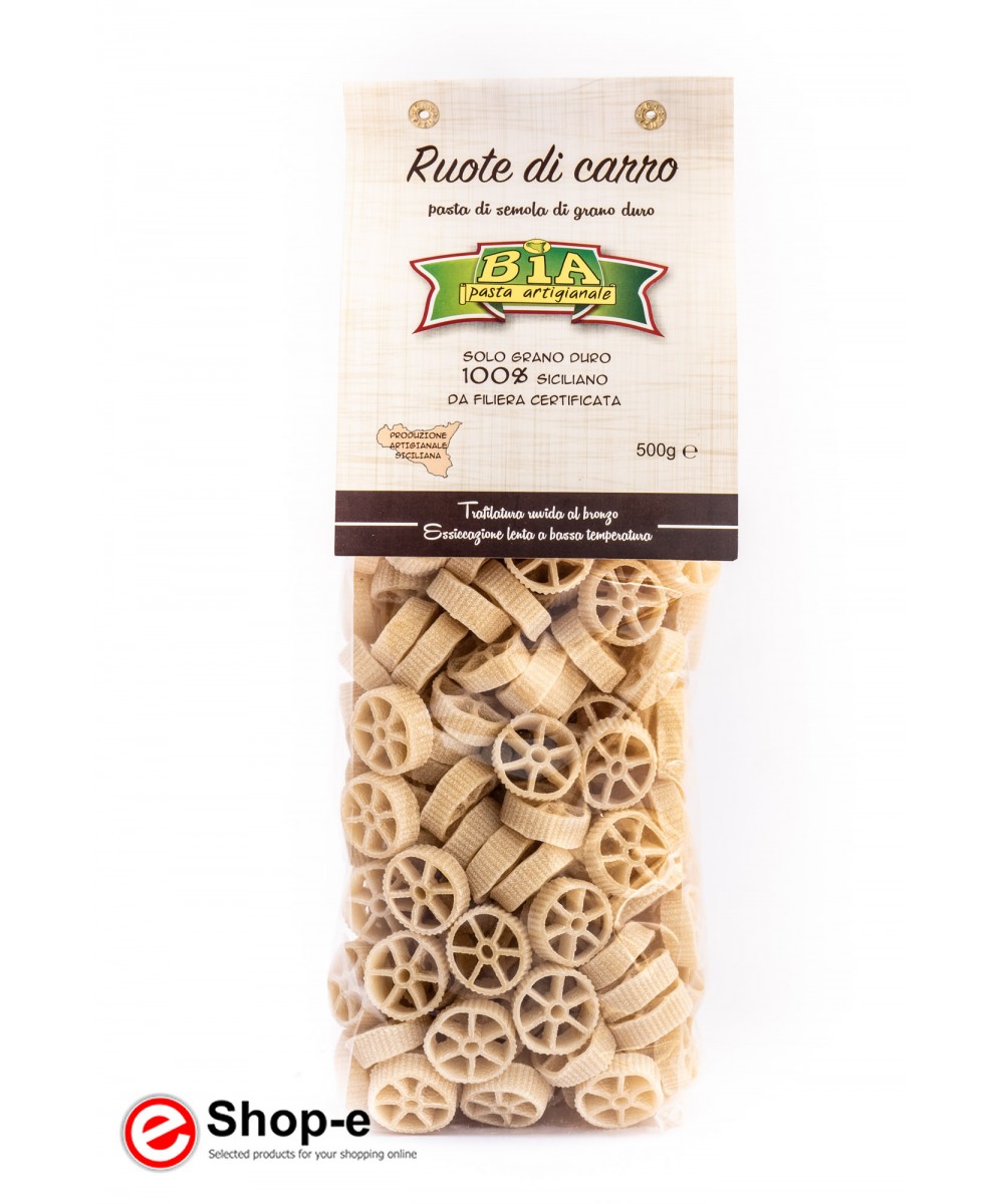 6 kg of artisan pasta Ruote di Carro bronze drawn