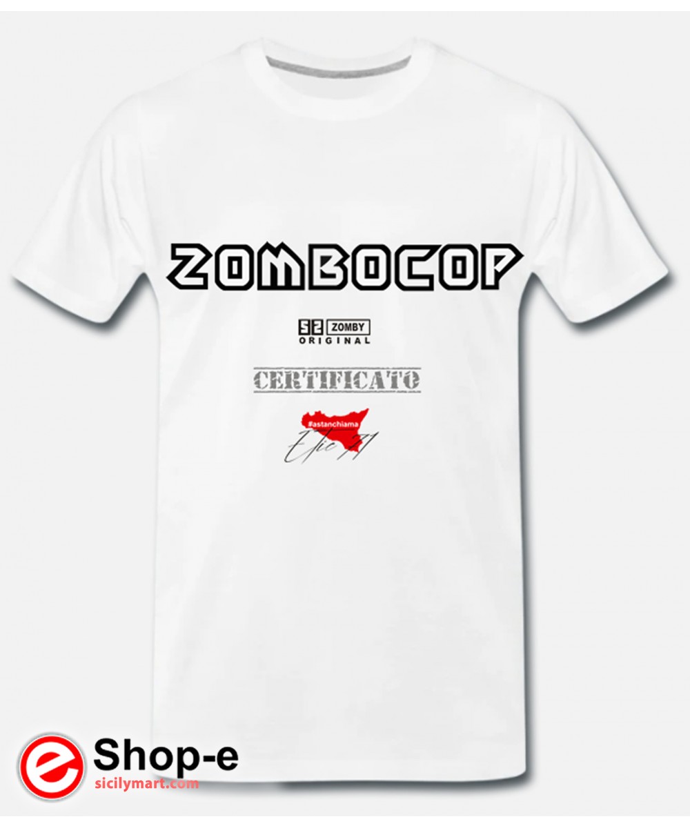 T-shirt Zombocop White Astanchiama style original