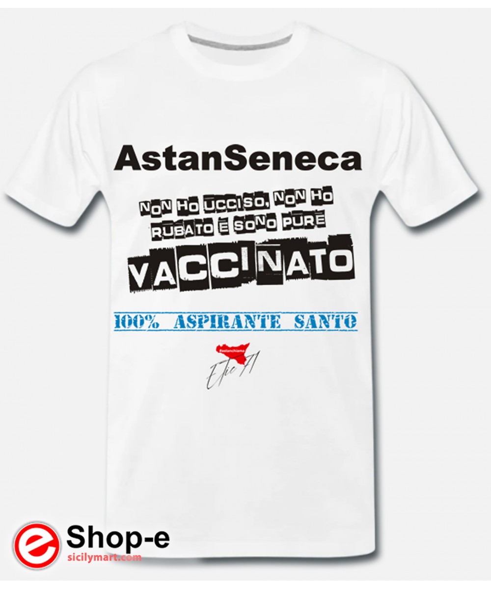 ASTANSENECA Wei�es Original-T-Shirt im Astanchiama-Stil