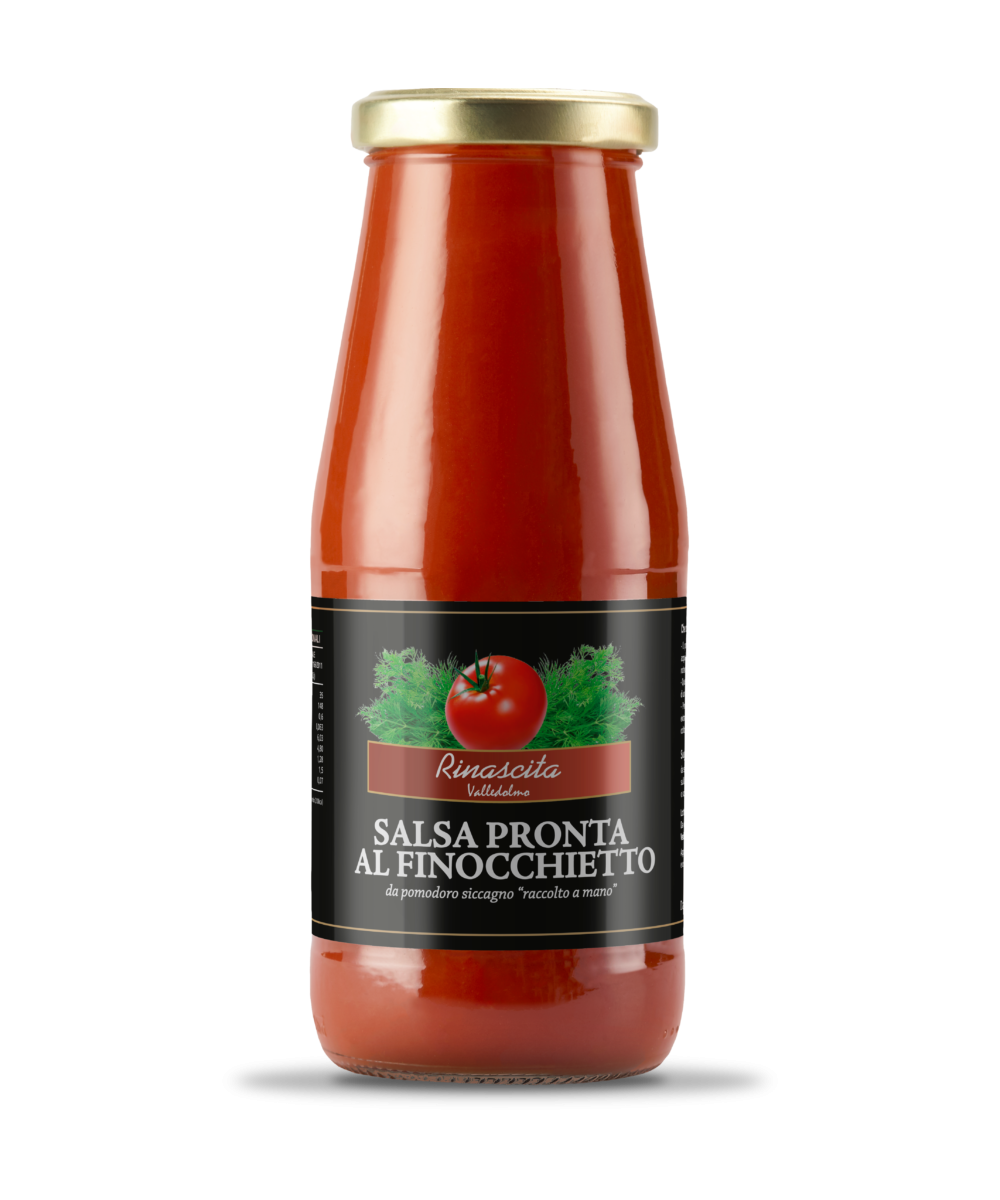 Sauce au fenouil prête à l'emploi de tomate siccagno, 410g