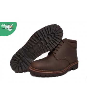 Boot in dark brown nubuck leather