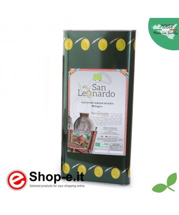 5 lt Olio extra vergine di oliva biologico siciliano
