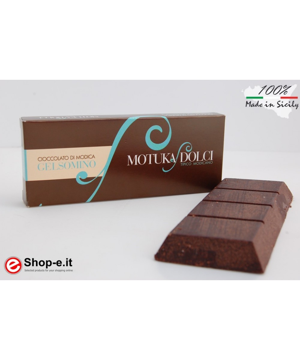 Cioccolato di Modica al gelsomino da 100 grammi