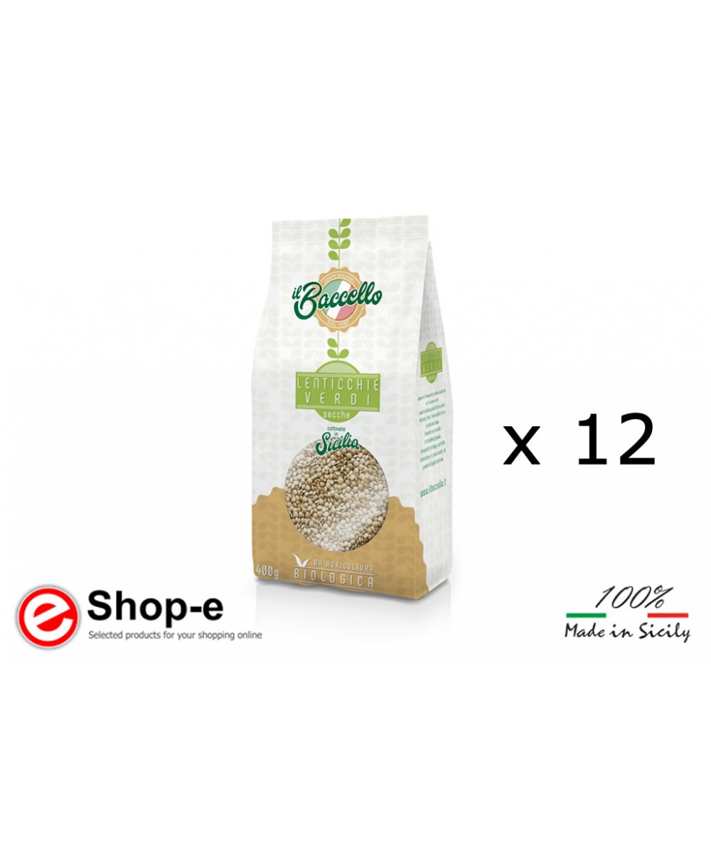 4,8 kg kleine geschälte grüne Linsen aus Sizilien